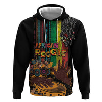 Afro-Caribbean Zip Hoodie African and Reggae Art Music - Wonder Print Shop