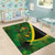Jamaica Independence Day Area Rug Swallow-tail Hummingbird Tropical Plants and National Flag - Wonder Print Shop