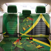 Jamaica Independence Day Back Car Seat Cover Swallow-tail Hummingbird Tropical Plants and National Flag - Wonder Print Shop