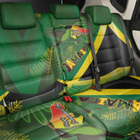 Jamaica Independence Day Back Car Seat Cover Swallow-tail Hummingbird Tropical Plants and National Flag - Wonder Print Shop