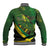 Jamaica Independence Day Baseball Jacket Swallow-tail Hummingbird Tropical Plants and National Flag - Wonder Print Shop