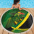 Jamaica Independence Day Beach Blanket Swallow-tail Hummingbird Tropical Plants and National Flag - Wonder Print Shop