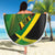 Jamaica Independence Day Beach Blanket Swallow-tail Hummingbird Tropical Plants and National Flag - Wonder Print Shop