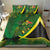 Jamaica Independence Day Bedding Set Swallow-tail Hummingbird Tropical Plants and National Flag - Wonder Print Shop
