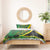 Jamaica Independence Day Bedding Set Swallow-tail Hummingbird Tropical Plants and National Flag - Wonder Print Shop