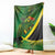 Jamaica Independence Day Blanket Swallow-tail Hummingbird Tropical Plants and National Flag - Wonder Print Shop