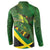 Jamaica Independence Day Button Sweatshirt Swallow-tail Hummingbird Tropical Plants and National Flag - Wonder Print Shop