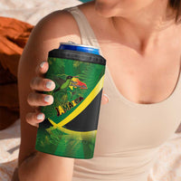Jamaica Independence Day 4 in 1 Can Cooler Tumbler Swallow-tail Hummingbird Tropical Plants and National Flag - Wonder Print Shop