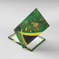 Jamaica Independence Day Canvas Wall Art Swallow-tail Hummingbird Tropical Plants and National Flag - Wonder Print Shop