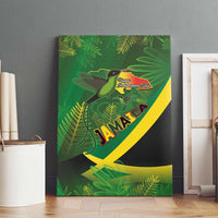 Jamaica Independence Day Canvas Wall Art Swallow-tail Hummingbird Tropical Plants and National Flag - Wonder Print Shop