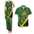 Jamaica Independence Day Couples Matching Tank Maxi Dress and Hawaiian Shirt Swallow-tail Hummingbird Tropical Plants and National Flag - Wonder Print Shop