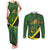 Jamaica Independence Day Couples Matching Tank Maxi Dress and Long Sleeve Button Shirt Swallow-tail Hummingbird Tropical Plants and National Flag - Wonder Print Shop