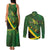 Jamaica Independence Day Couples Matching Tank Maxi Dress and Long Sleeve Button Shirt Swallow-tail Hummingbird Tropical Plants and National Flag - Wonder Print Shop