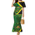 Jamaica Independence Day Family Matching Mermaid Dress and Hawaiian Shirt Swallow-tail Hummingbird Tropical Plants and National Flag - Wonder Print Shop