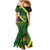 Jamaica Independence Day Family Matching Mermaid Dress and Hawaiian Shirt Swallow-tail Hummingbird Tropical Plants and National Flag - Wonder Print Shop