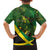 Jamaica Independence Day Family Matching Off Shoulder Short Dress and Hawaiian Shirt Swallow-tail Hummingbird Tropical Plants and National Flag - Wonder Print Shop