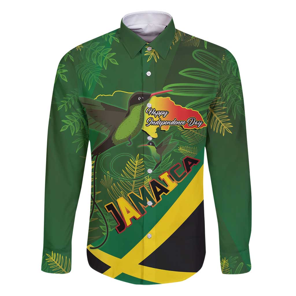 Jamaica Independence Day Family Matching Puletasi and Hawaiian Shirt Swallow-tail Hummingbird Tropical Plants and National Flag - Wonder Print Shop