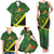 Jamaica Independence Day Family Matching Tank Maxi Dress and Hawaiian Shirt Swallow-tail Hummingbird Tropical Plants and National Flag - Wonder Print Shop