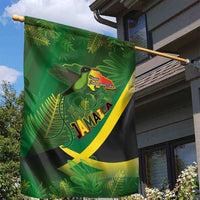 Jamaica Independence Day Garden Flag Swallow-tail Hummingbird Tropical Plants and National Flag - Wonder Print Shop