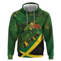 Jamaica Independence Day Hoodie Swallow-tail Hummingbird Tropical Plants and National Flag - Wonder Print Shop