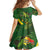 Jamaica Independence Day Kid Short Sleeve Dress Swallow-tail Hummingbird Tropical Plants and National Flag - Wonder Print Shop