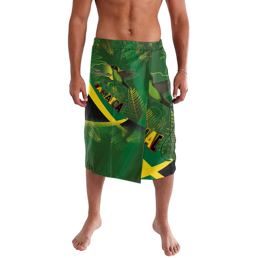 Jamaica Independence Day Lavalava Swallow-tail Hummingbird Tropical Plants and National Flag - Wonder Print Shop