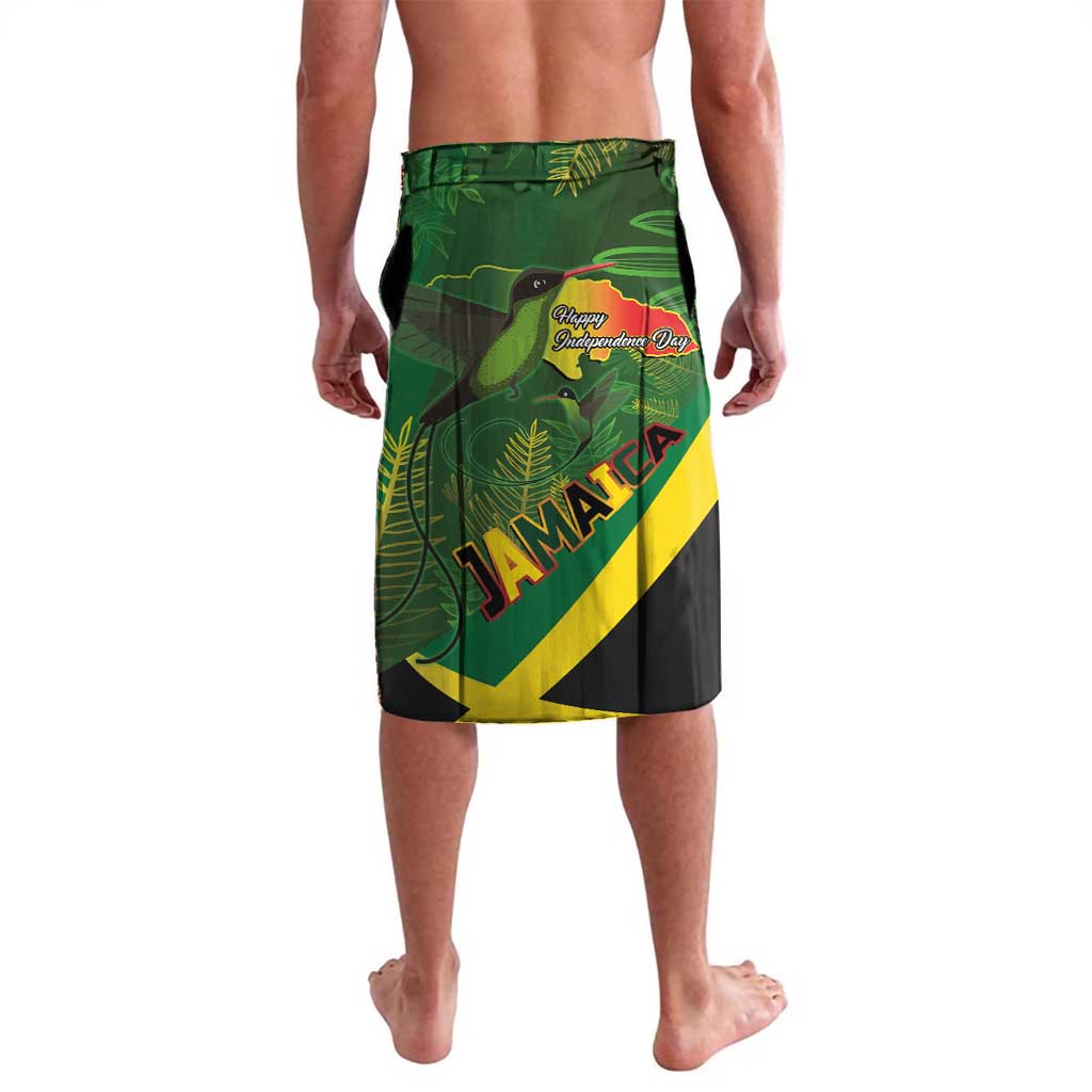 Jamaica Independence Day Lavalava Swallow-tail Hummingbird Tropical Plants and National Flag - Wonder Print Shop