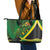 Jamaica Independence Day Leather Tote Bag Swallow-tail Hummingbird Tropical Plants and National Flag - Wonder Print Shop
