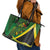 Jamaica Independence Day Leather Tote Bag Swallow-tail Hummingbird Tropical Plants and National Flag - Wonder Print Shop