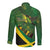 Jamaica Independence Day Long Sleeve Button Shirt Swallow-tail Hummingbird Tropical Plants and National Flag - Wonder Print Shop