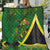 Jamaica Independence Day Quilt Swallow-tail Hummingbird Tropical Plants and National Flag - Wonder Print Shop