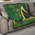 Jamaica Independence Day Quilt Swallow-tail Hummingbird Tropical Plants and National Flag - Wonder Print Shop