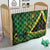 Jamaica Independence Day Quilt Swallow-tail Hummingbird Tropical Plants and National Flag - Wonder Print Shop