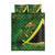 Jamaica Independence Day Quilt Bed Set Swallow-tail Hummingbird Tropical Plants and National Flag - Wonder Print Shop