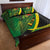 Jamaica Independence Day Quilt Bed Set Swallow-tail Hummingbird Tropical Plants and National Flag - Wonder Print Shop