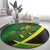 Jamaica Independence Day Round Carpet Swallow-tail Hummingbird Tropical Plants and National Flag - Wonder Print Shop