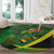 Jamaica Independence Day Round Carpet Swallow-tail Hummingbird Tropical Plants and National Flag - Wonder Print Shop