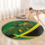 Jamaica Independence Day Round Carpet Swallow-tail Hummingbird Tropical Plants and National Flag - Wonder Print Shop