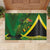 Jamaica Independence Day Rubber Doormat Swallow-tail Hummingbird Tropical Plants and National Flag - Wonder Print Shop