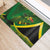 Jamaica Independence Day Rubber Doormat Swallow-tail Hummingbird Tropical Plants and National Flag - Wonder Print Shop