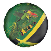 Jamaica Independence Day Spare Tire Cover Swallow-tail Hummingbird Tropical Plants and National Flag - Wonder Print Shop