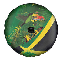 Jamaica Independence Day Spare Tire Cover Swallow-tail Hummingbird Tropical Plants and National Flag - Wonder Print Shop