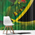 Jamaica Independence Day Window Curtain Swallow-tail Hummingbird Tropical Plants and National Flag - Wonder Print Shop