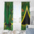 Jamaica Independence Day Window Curtain Swallow-tail Hummingbird Tropical Plants and National Flag - Wonder Print Shop