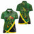 Jamaica Independence Day Women Polo Shirt Swallow-tail Hummingbird Tropical Plants and National Flag - Wonder Print Shop