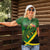 Jamaica Independence Day Women Polo Shirt Swallow-tail Hummingbird Tropical Plants and National Flag - Wonder Print Shop