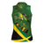 Jamaica Independence Day Women Sleeveless Polo Shirt Swallow-tail Hummingbird Tropical Plants and National Flag - Wonder Print Shop