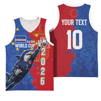Custom Cape Verde Football 2026 Debut Basketball Jersey Blue Sharks Stand Strong