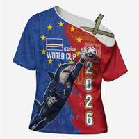 Custom Cape Verde Football 2026 Debut Cross Shoulder Shirt Blue Sharks Stand Strong