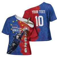 Custom Cape Verde Football 2026 Debut Cross Shoulder Shirt Blue Sharks Stand Strong